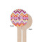 Ikat Chevron Wooden 6" Stir Stick - Round - Single Sided - Front & Back