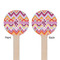 Ikat Chevron Wooden 7.5" Stir Stick - Round - Double Sided - Front & Back