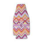 Ikat Chevron Zipper Bottle Cooler (Personalized)