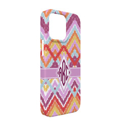 Ikat Chevron iPhone Case - Plastic - iPhone 13 (Personalized)