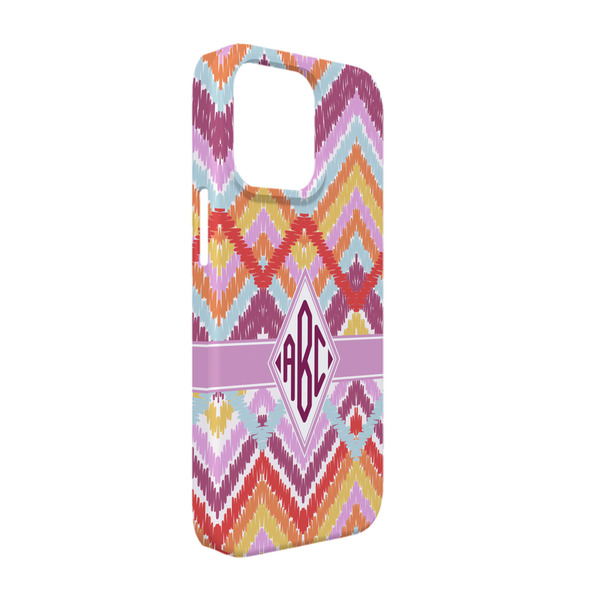 Custom Ikat Chevron iPhone Case - Plastic - iPhone 13 Pro (Personalized)