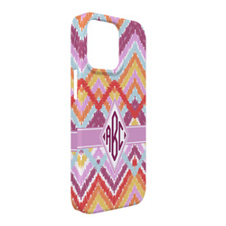 Ikat Chevron iPhone Case - Plastic - iPhone 13 Pro Max (Personalized)