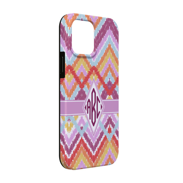 Custom Ikat Chevron iPhone Case - Rubber Lined - iPhone 13 (Personalized)