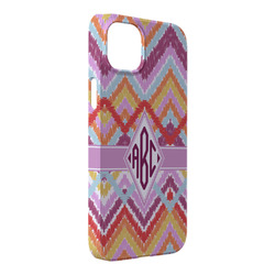 Ikat Chevron iPhone Case - Plastic - iPhone 14 Plus (Personalized)