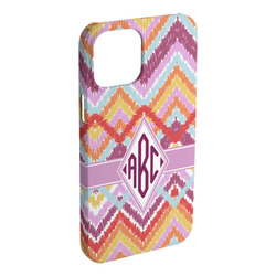 Ikat Chevron iPhone Case - Plastic - iPhone 15 Plus (Personalized)