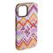 Ikat Chevron iPhone 15 Plus Tough Case - Angle