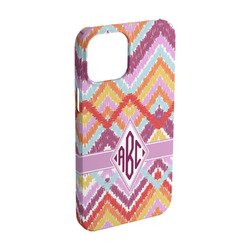 Ikat Chevron iPhone Case - Plastic - iPhone 15 Pro (Personalized)