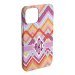 Ikat Chevron iPhone Case - Plastic (Personalized)