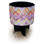 Ikat Chevron Black Beach Spiker Drink Holder (Personalized)