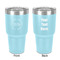 Motorcycle 30 oz Stainless Steel Ringneck Tumbler - Teal - Double Sided - Front & Back