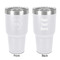 Motorcycle 30 oz Stainless Steel Ringneck Tumbler - White - Double Sided - Front & Back