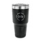 Motorcycle 30 oz Stainless Steel Ringneck Tumblers - Black - FRONT
