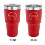 Motorcycle 30 oz Stainless Steel Tumbler - Red - Double Sided (Personalized)