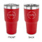 Motorcycle 30 oz Stainless Steel Ringneck Tumblers - Red - Double Sided - APPROVAL