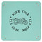 Motorcycle 9" x 9" Teal Leatherette Snap Up Tray - APPROVAL