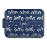 Motorcycle Aluminum Baking Pan with Navy Lid (Personalized)