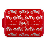 Motorcycle Aluminum Baking Pan with Red Lid (Personalized)