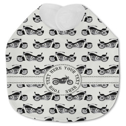 Motorcycle Jersey Knit Baby Bib w/ Name or Text