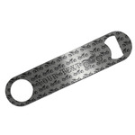 Motorcycle Bar Bottle Opener - Silver w/ Name or Text