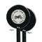 Motorcycle Black Plastic 5.5" Stir Stick - Single Sided - Round - Front & Back