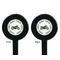 Motorcycle Black Plastic 7" Stir Stick - Double Sided - Round - Front & Back