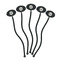 Motorcycle Black Plastic 7" Stir Stick - Oval - Fan