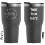 Motorcycle RTIC Tumbler - Black - Engraved Front & Back (Personalized)