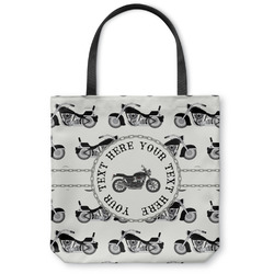 Motorcycle Canvas Tote Bag - Small - 13"x13" (Personalized)