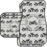 Motorcycle Car Floor Mats Set - 2 Front & 2 Back (Personalized)