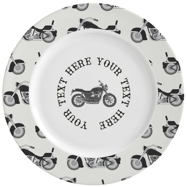 Custom Motorcycle Ceramic Dinner Plates (Set of 4) (Personalized)