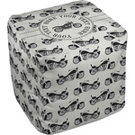 Motorcycle Cube Pouf Ottoman - 18" (Personalized)