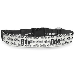 Motorcycle Deluxe Dog Collar - Medium (11.5" to 17.5") (Personalized)