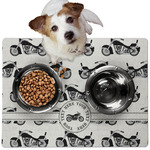 Motorcycle Dog Food Mat - Medium w/ Name or Text