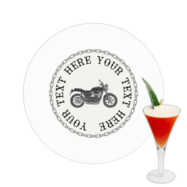 Custom Motorcycle Printed Drink Topper -  2.5" (Personalized)