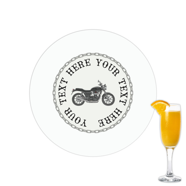 Custom Motorcycle Printed Drink Topper - 2.15" (Personalized)