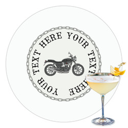 Motorcycle Printed Drink Topper - 3.5" (Personalized)