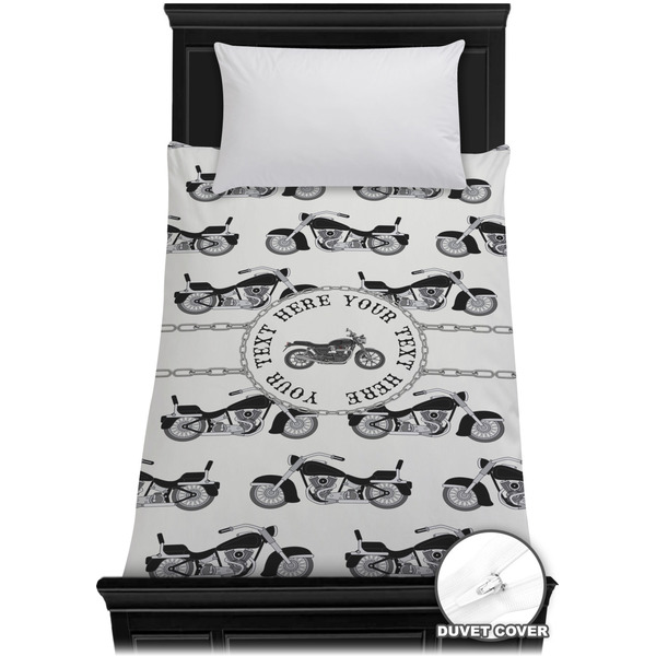 Custom Motorcycle Duvet Cover - Twin XL (Personalized)