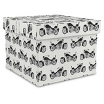 Motorcycle Gift Box with Lid - Canvas Wrapped - XX-Large (Personalized)