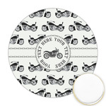 Motorcycle Printed Cookie Topper - 2.5" (Personalized)