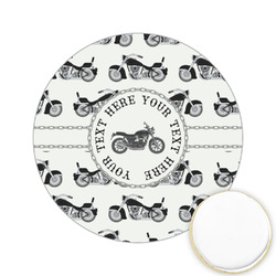 Motorcycle Printed Cookie Topper - 2.15" (Personalized)