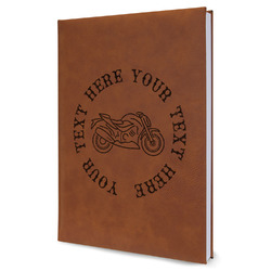 Motorcycle Leather Sketchbook - Large - Single Sided (Personalized)