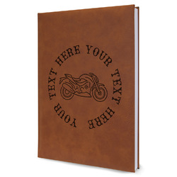 Motorcycle Leatherette Journal - Large - Single Sided (Personalized)
