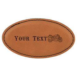 Motorcycle Leatherette Oval Name Badge with Magnet (Personalized)