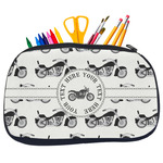 Motorcycle Neoprene Pencil Case - Medium w/ Name or Text