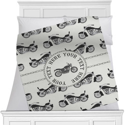 Motorcycle Minky Blanket - 40"x30" - Double Sided (Personalized)