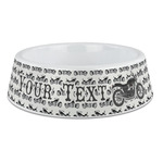 Motorcycle Plastic Dog Bowl - Large (Personalized)