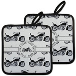 Motorcycle Pot Holders - Set of 2 w/ Name or Text