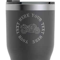 Motorcycle RTIC Tumbler - Black - Engraved Front & Back (Personalized)