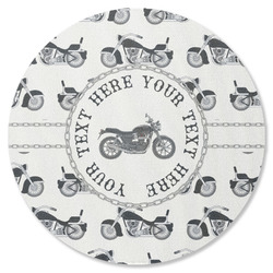 Motorcycle Round Rubber Backed Coaster (Personalized)