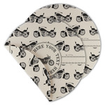 Motorcycle Round Linen Placemat - Double Sided - Set of 4 (Personalized)